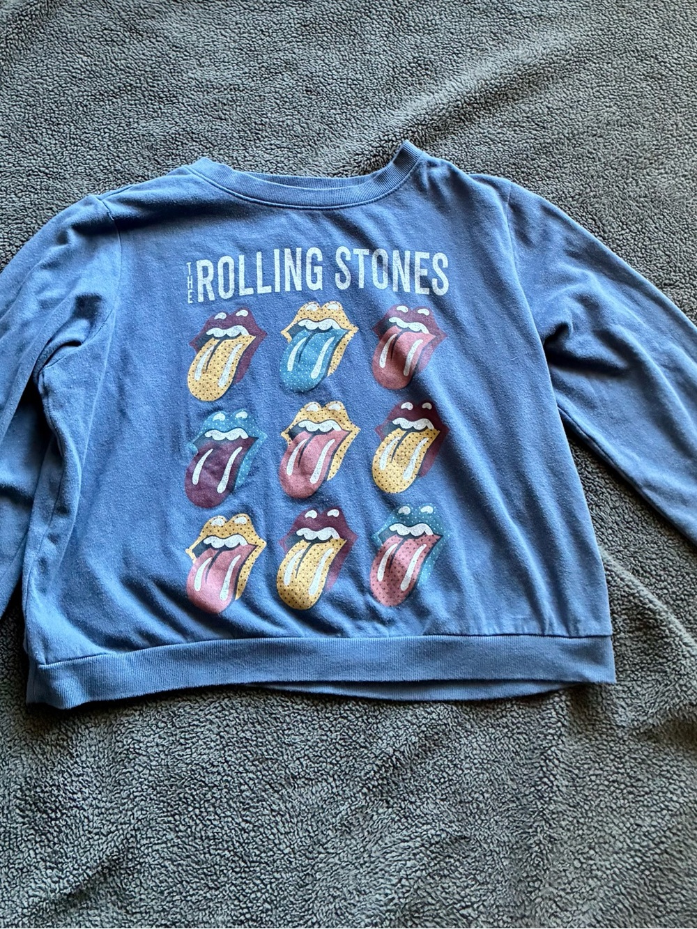 the Rolling Stones Navy Logo Pullover - Navy